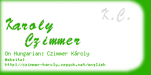 karoly czimmer business card